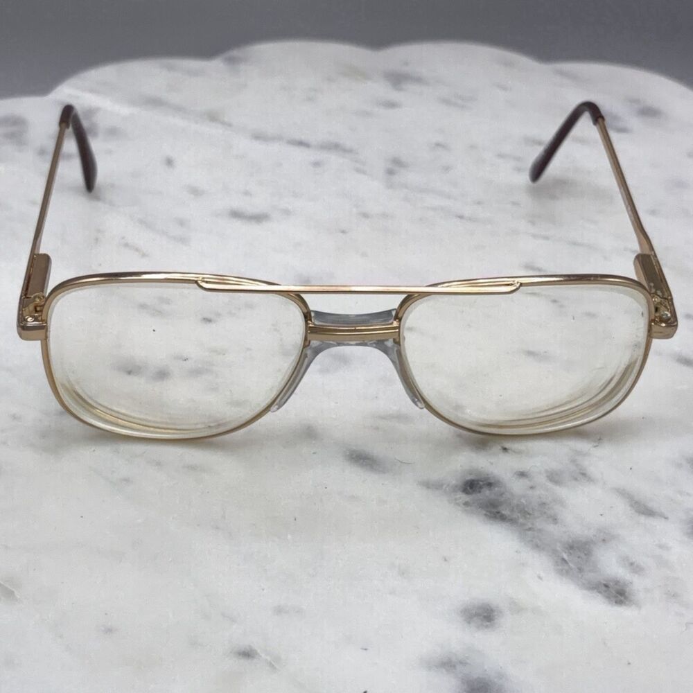 Vintage Anthony Martin EVAN 03 Metal Gold Eyeglasses Frames Only 54-16-140